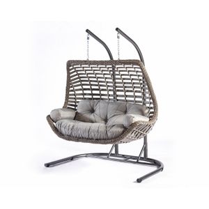 Junda - Grey Grey Garden Double Swing Chair
