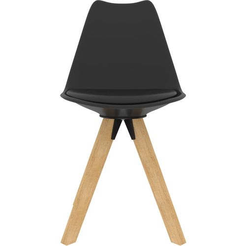 Blagovaonske stolice od PP-a i masivne bukovine 4 kom crne slika 10