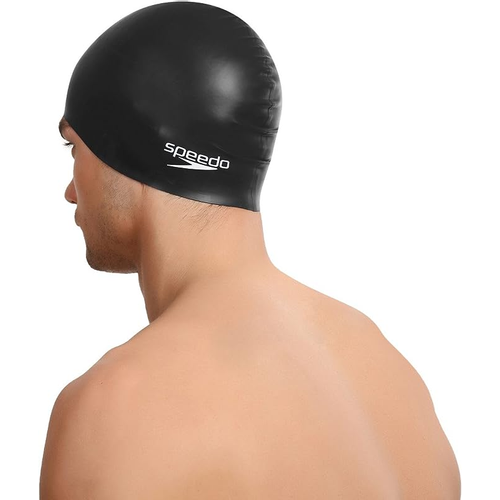 SPEEDO FLAT SILICONE CAP AU BLACK slika 2