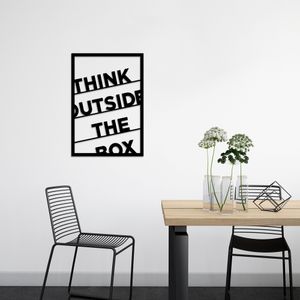 Wallity Zidna dekoracija metalna, Think Outside The Box - Black