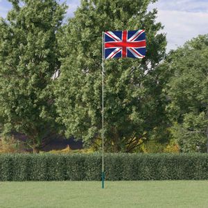 Zastava Ujedinjenog Kraljevstva i jarbol 5,5 m aluminijski