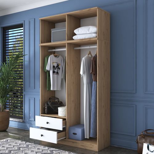 BA121 - 2696 Walnut
White Wardrobe slika 3