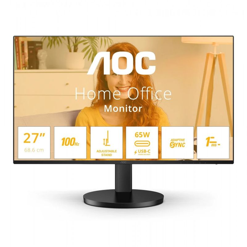 AOC AOC IPS 27″ Monitor Q27B3CF2 – QHD, HDMI, USB-C, HAS, 100Hz image