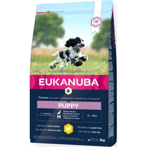 Eukanuba Dog Puppy Medium Breed Chicken 18 kg slika 1
