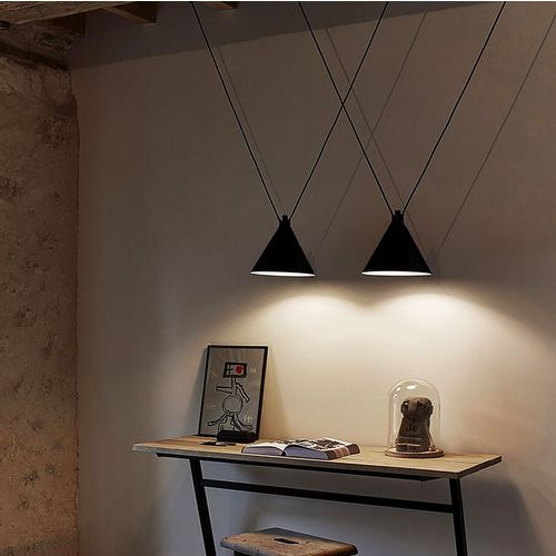 Viseća stropna svjetiljka u stilu LOFT crna App548-2cp slika 5