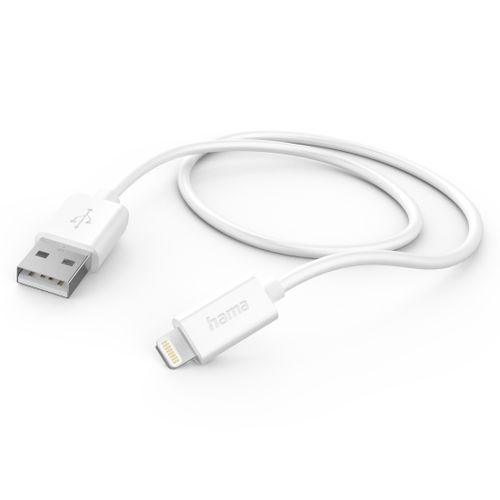 Hama USB-A na Lightning kabl za Apple, MFI, beli, 1m slika 1