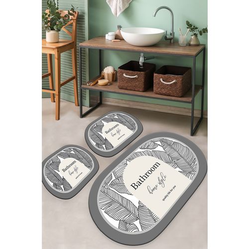 Earth Surface Multicolor Bathmat Set (3 Pieces) slika 1