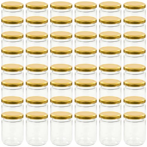 Staklenke za džem sa zlatnim poklopcima 48 kom 230 ml slika 11