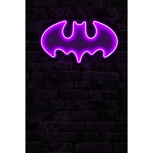 Wallity Ukrasna plastična LED rasvjeta, Batman Bat Light - Pink slika 2
