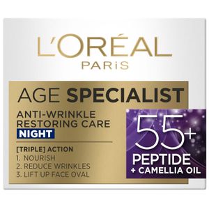 L'Oreal Paris Age Specialist Anti-wrinkle 55+ Noćna krema za lice protiv bora 50ml