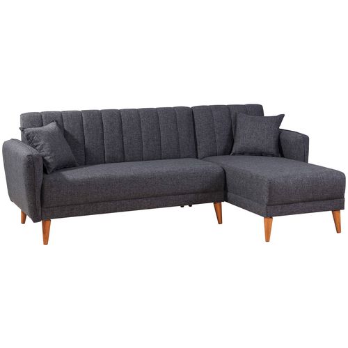Aqua Coner Right - Dark Grey Dark Grey Corner Sofa-Bed slika 4