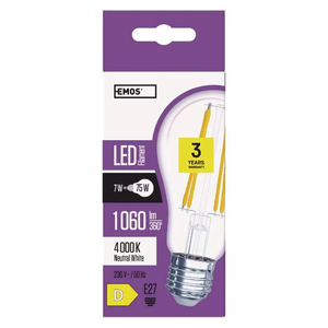 Emos LED sijalica Filament A60 7W E27 NW Z74271