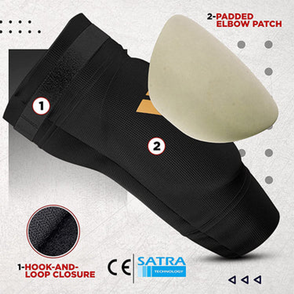 RDX Sports Štitnici za laktove HY za MMA i Muay Thai - Crno/Zlatni - S slika 5