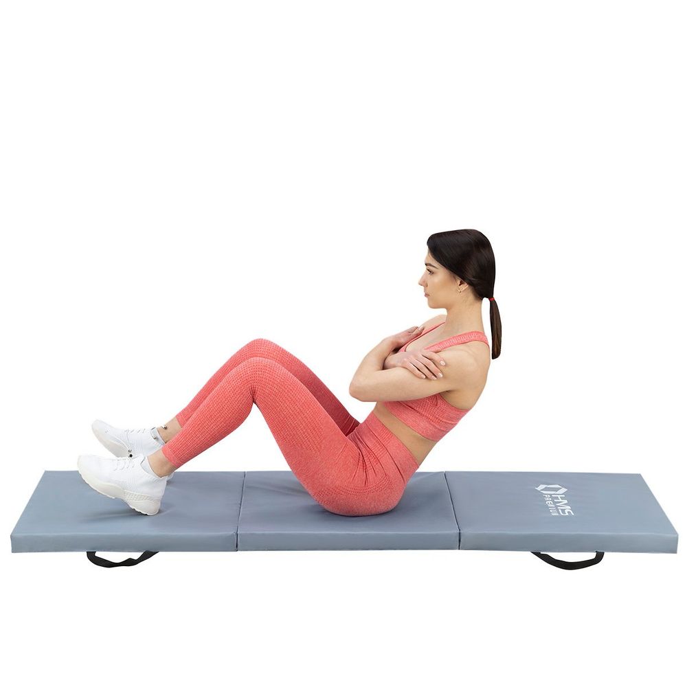 Mgs02 gimnastički sklopivi madrac 1800x600mm sivi hms premium slika 3