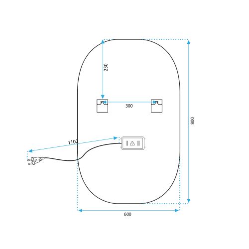 Ogledalo LED 80x60cm P10408 slika 12