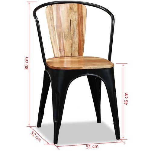 Blagovaonske stolice od masivnog bagremovog drva 4 kom slika 1