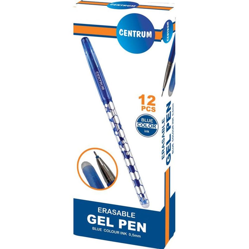 Kemijska olovka Centrum gel piši briši plavi ispis 12/1 slika 1