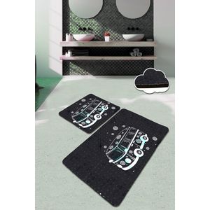 Bus Multicolor Bathmat Set (2 Pieces)