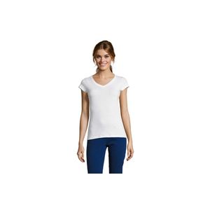 MOON ženska majica sa kratkim rukavima - Bela, XL 
