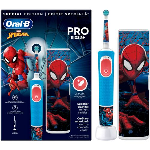 Oral-B Pro Kids Spiderman Električna četkica sa putnom kutijom za decu 3+ slika 1