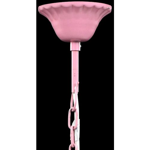 Kristalna svjetiljka s 5 žarulja ružičasta slika 33