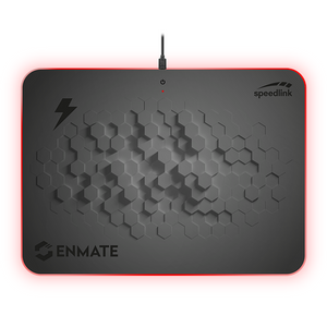 Podloga za miš SPEEDLINK Enmate, RGB, s tehnologijom punjenja, 350×255×6 mm, siva