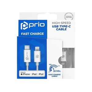 Prio Charge; Sync USB C na Lightning Cable MFi certificiran 1m bijeli