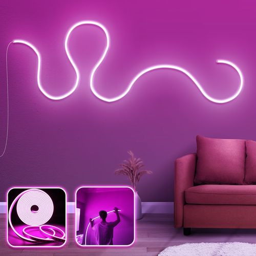 Modern Wall - Large - Pink Pink Decorative Wall Led Lighting slika 1