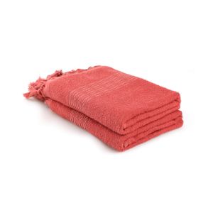 Terma - Tile Red Tile Red Bath Towel Set (2 Pieces)