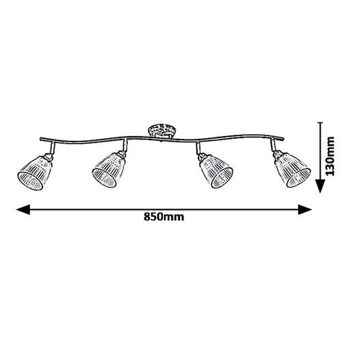 Rabalux Martha, spot, E14 4X MAX 40W, bronze slika 2