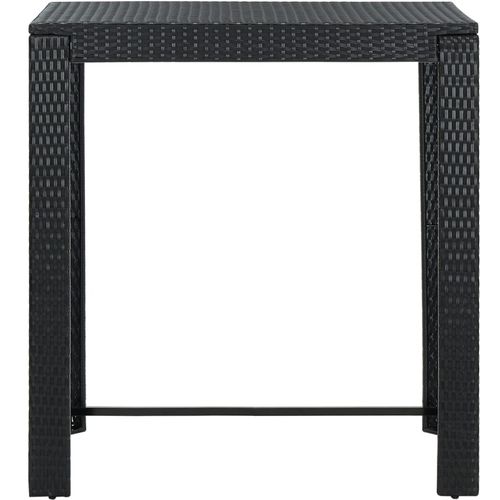 Vrtni barski stol crni 100 x 60,5 x 110,5 cm od poliratana slika 16