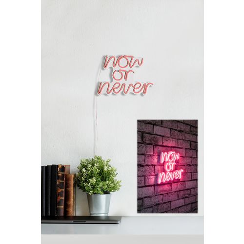 Wallity Ukrasna plastična LED rasvjeta, Now or Never - Pink slika 12