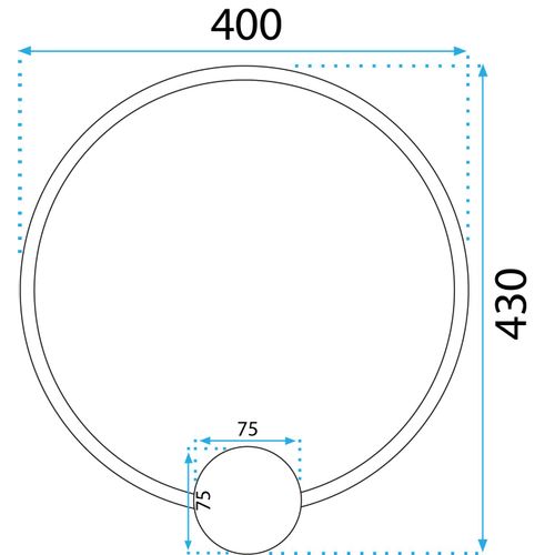 Zidni svijećnjak LED APP1388-CW OLD GOLD 40cm slika 10