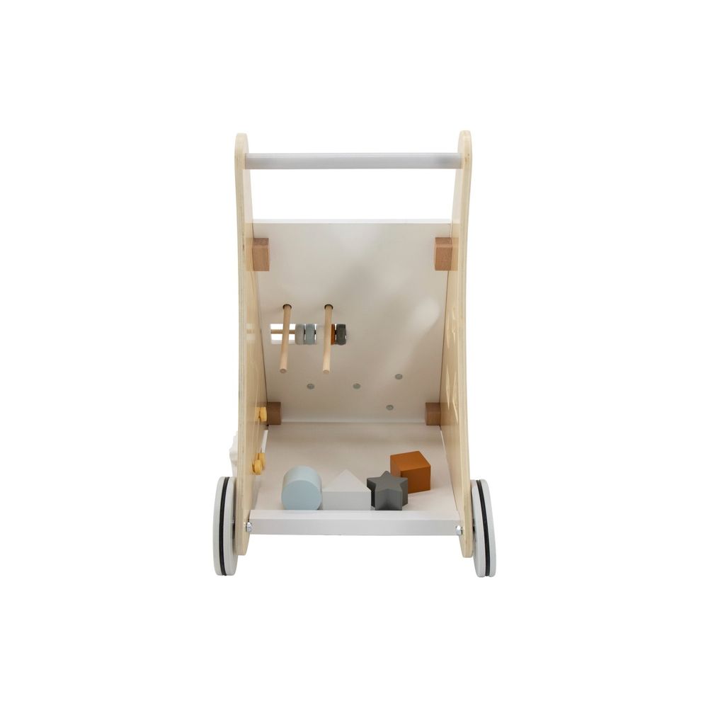 Tryco Drvena guralica sa Montessori tablom, White slika 4