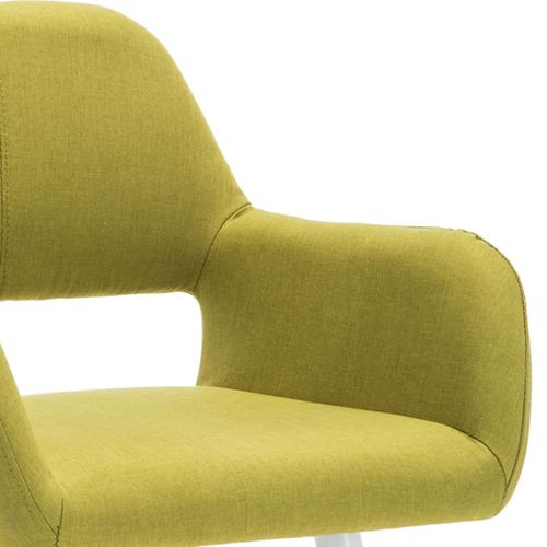 Blagovaonske stolice od tkanine 6 kom zelene slika 5