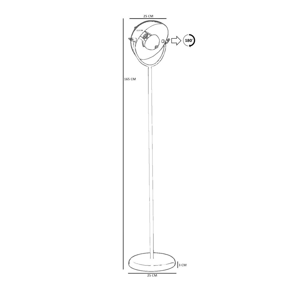Opviq Podna lampa 170, narančasta slika 7