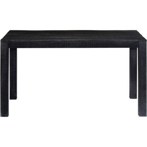 Blagovaonski stol crni 118 x 60 x 76 cm od masivnog drva manga slika 16