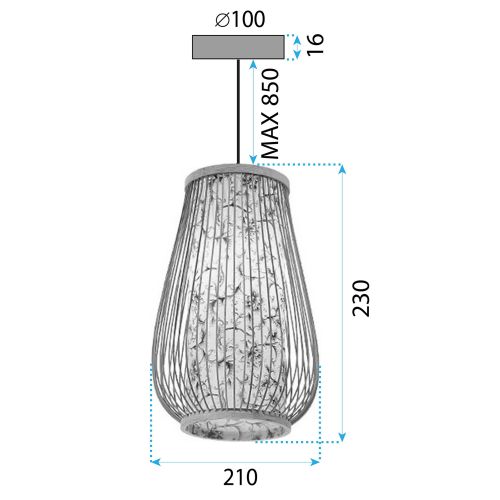 LAMPA WISZĄCA SUFITOWA ZŁOTA APP1577-5C slika 9