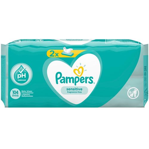 Pampers vlažne maramice Sensitive  2X52 kom slika 2