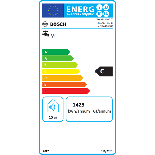 Bosch bojler TR1000T80B Akumulacioni, Kupatilski, kapacitet 80 L, Unutrašnja regulacija slika 2