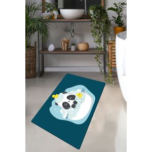 Panda In The Water Multicolor Bathmat