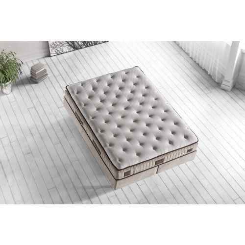 Woody Fashion Madrac, Bijela boja Smeđa, Majesty 200x200 cm Double Size Padded Luxury Soft Mattress slika 3