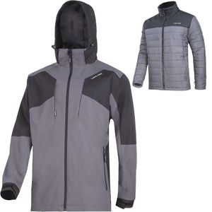 JAKNA S ODSTRANJIVOM PODLOGOM, CRNO-SIVI, S  L4094001