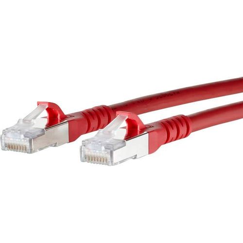 Metz Connect 1308450566-E RJ45 mrežni kabel, Patch kabel cat 6a S/FTP 0.50 m crvena sa zaštitom za nosić 1 St. slika 3