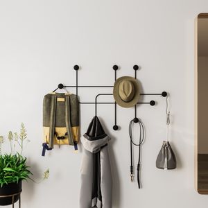Metal wall hook Samara, colour: black