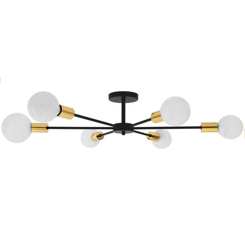 TOOLIGHT Stropna svjetiljka Pauk 6 Crno zlato APP501-6C slika 16
