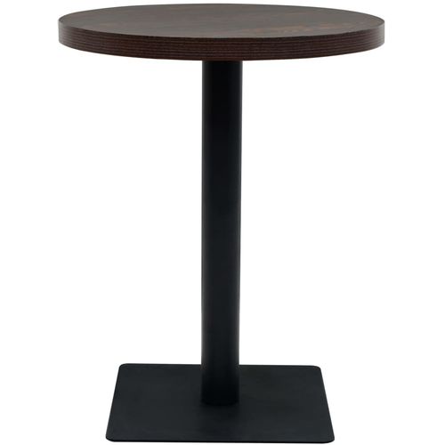 Okrugli stol za bistro od MDF-a i čelika 60 x 75 cm tamni pepeljasti slika 6