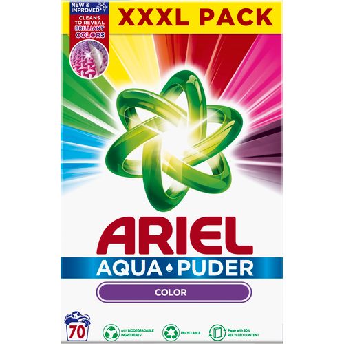 Ariel Praškasti Deterdžent AquaPuder Color 4.55kg, 70 Pranja slika 1