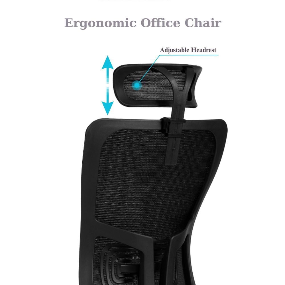 Office chair Lumbar 126 - Black colour slika 9