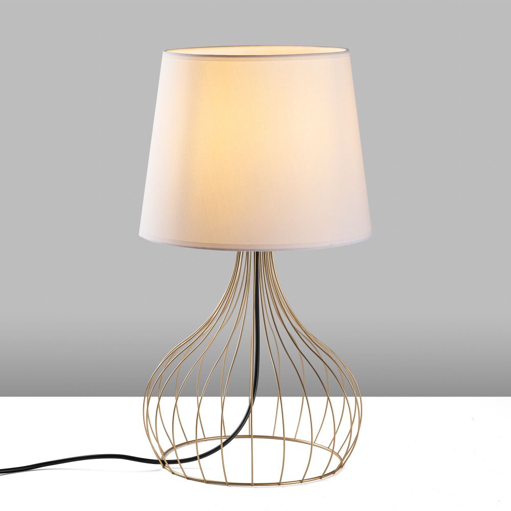 Telıs - 5404 Zlatna i Bijela Stolna Lampa slika 5